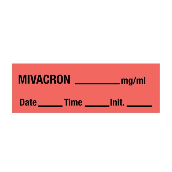 Tape, Mivacron 1/2" x 500" Flr Red w/Black